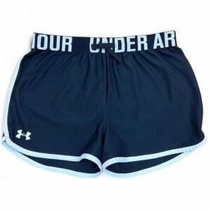 Youth Large Girls Under Armour Black and White Shorts
